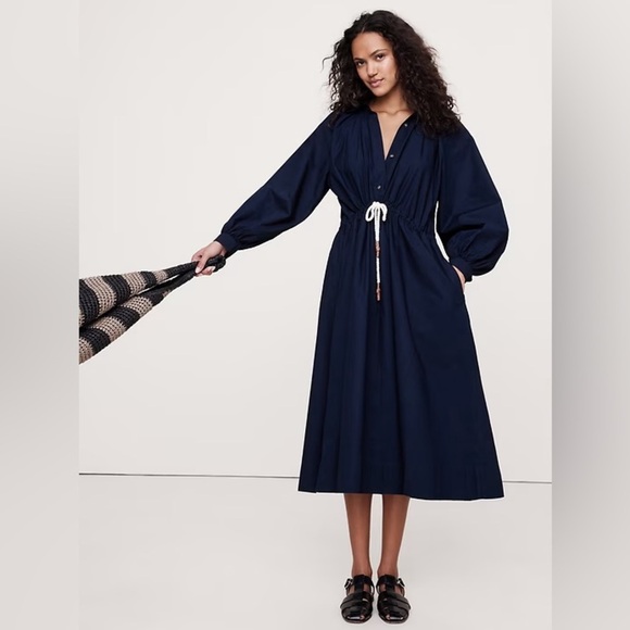 Banana Republic Dresses & Skirts - NWT! Banana Republic Cotton Poplin Midi Shirt Dress